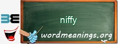WordMeaning blackboard for niffy